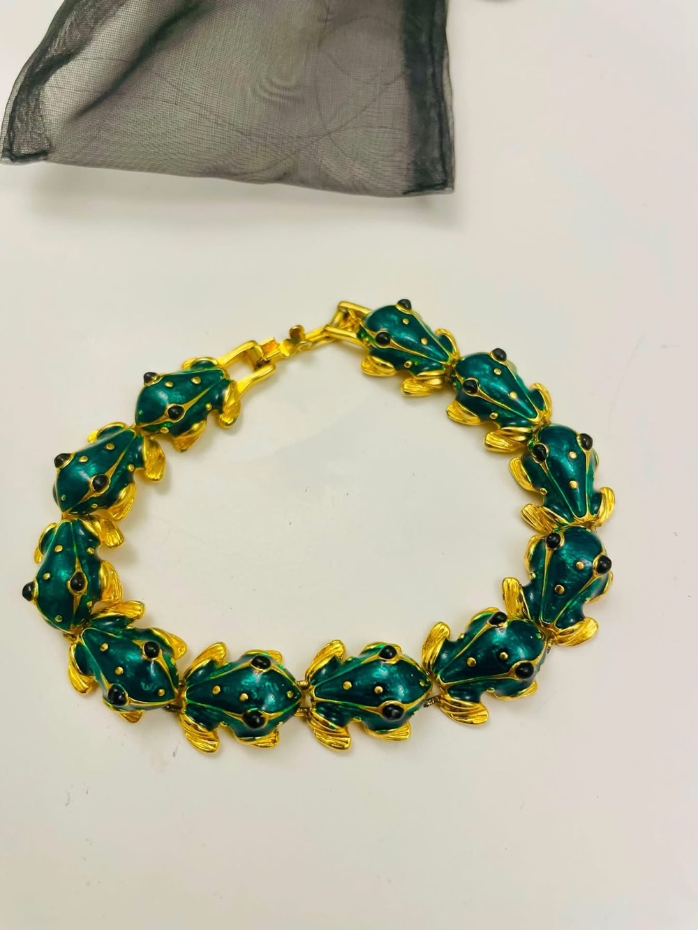 Gorgeous Frog bracelet great for TCU gals